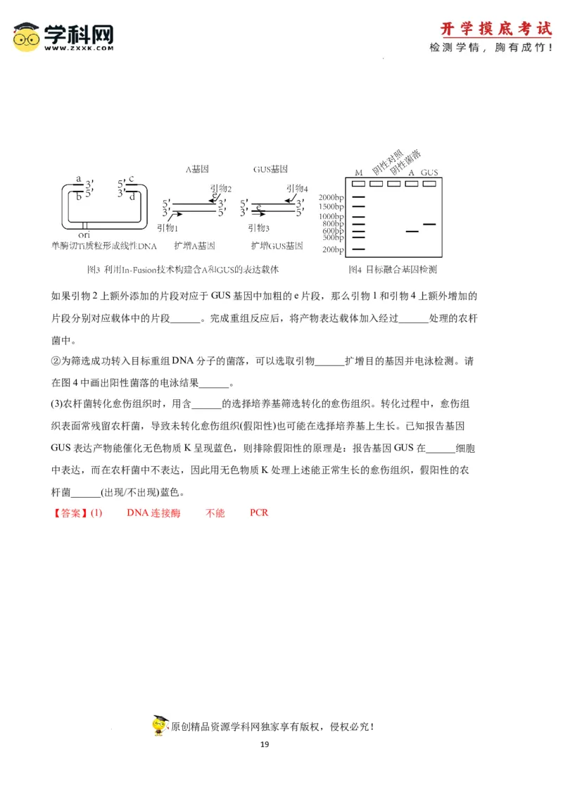 生物（天津卷）（全解全析）_2024届新高三开学摸底考试卷_生物-2024届新高三开学摸底考试卷_生物-2024届新高三开学摸底考试卷（天津卷）