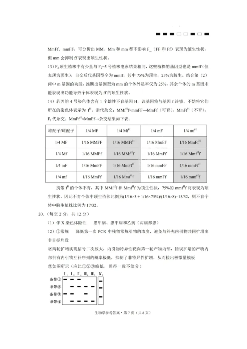 生物答案-重庆巴蜀中学2026届高三1月高考适应性月考卷（六）(1)_2026年1月_2601242026届重庆市巴蜀中学高三1月一模考试（月考卷六）（全科）
