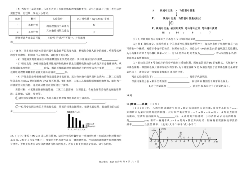 四川省成都市树德中学2024届高三上学期10月阶段性测试理综PDF版无答案(1)_2023年10月_0210月合集_2024届四川省成都市树德中学高三上学期10月阶段性测试