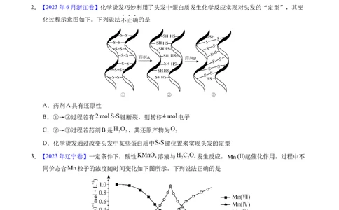 专题15氧化还原反应基本概念（原卷卷）_近10年高考真题汇编（必刷）_十年（2014-2024）高考化学真题分项汇编（全国通用）_十年（2014-2023）高考化学真题分项汇编（全国通用）