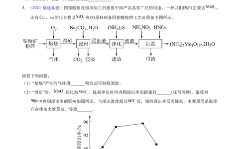 专题94工艺流程&mdash;&mdash;结合理论综合（原卷卷）_近10年高考真题汇编（必刷）_十年（2014-2024）高考化学真题分项汇编（全国通用）_十年（2014-2023）高考化学真题分项汇编（全国通用）