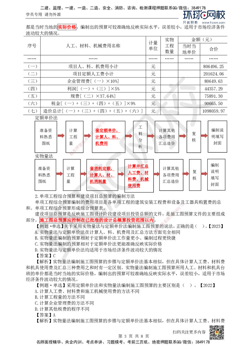 24.（新）第24讲-第15章设计概算与施工图预算（2）_2026年一级建造师_2026年一建经济_2025年一建经济SVIP_02-基础精讲✿高端面授✿深度强化_胡安然_讲义