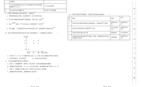 天津市朱唐庄中学2024届高三上学期10月第一次检测化学(1)_2023年10月_01每日更新_25号_2024届天津市朱唐庄中学高三上学期10月第一次检测