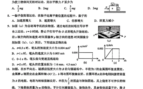 柳州2026届高三二模物理试卷(1)_2026年1月_260123广西柳州市2026届高三上学期第二次模拟考试_广西柳州市2026届高三上学期第二次模拟考试物理试卷含答案