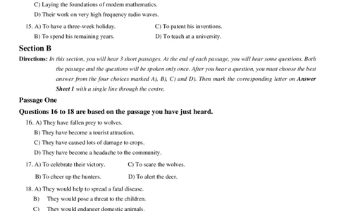 2013年12月六级考试真题（二）_英语四六级整合_英语四六级真题版本二此版为主此文件夹会持续更新_六级真题_1.六级真题+答案解析+听力音频_2013年12月CET6_01、真题PDF版（推荐打印）❤