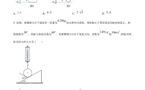 精品解析：2024年高考河北卷物理真题（原卷版）_高考真题全网收集_物理_2024年新高考河北卷物理高考真题解析（参考版）(2)