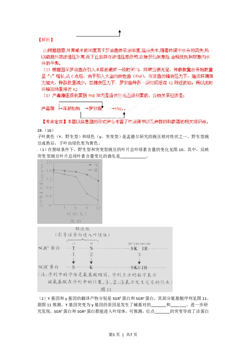2012年高考生物试卷（广东）（解析卷）_生物历年高考真题_新&middot;PDF版2008-2025&middot;高考生物真题_生物（按年份分类）2008-2025_2012&middot;高考生物真题