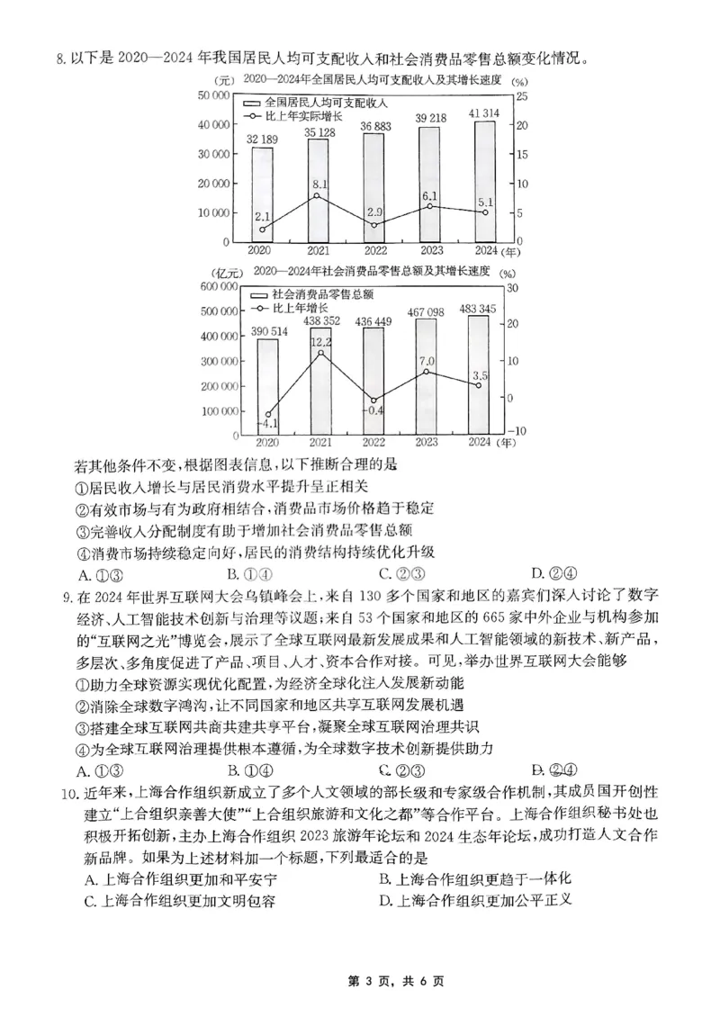 重庆金太阳2025届高三5月联考政治_2025年5月_250510重庆金太阳2025届高三5月联考（全科）
