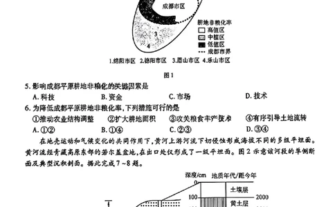 2024届东北三省三校高三下学期第四次联合模拟考试-地理(1)_2024年6月(1)_026月合集_2024届东北三省三校高三下学期第四次联合模拟考试全科