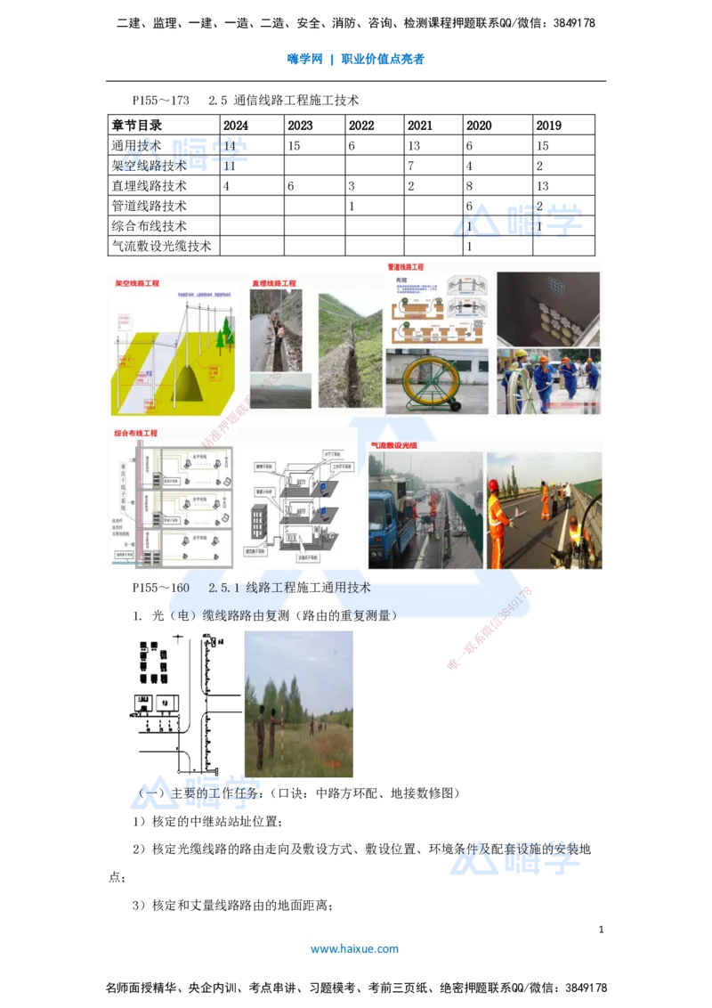 21.2025杨鹏-名师精讲通关-第二章（21）2.5.1线路工程施工通用技术1_2026年一级建造师_2026年一建通信_2025年一建通信SVIP_02-基础精讲✿高端面授✿深度强化_讲义