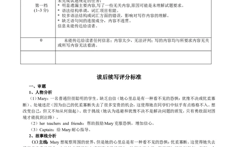 高三英语评分细则（2026届高三年级9月份联考）_2025年9月_250905衡水金卷四省（四川，云南）高三联考9月联考（全科）_英语