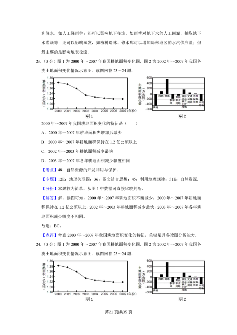 2011年高考地理试卷（江苏）（解析卷）_地理历年高考真题_新&middot;PDF版2008-2025&middot;高考地理真题_地理（按年份分类）2008-2025_2011&middot;地理高考真题