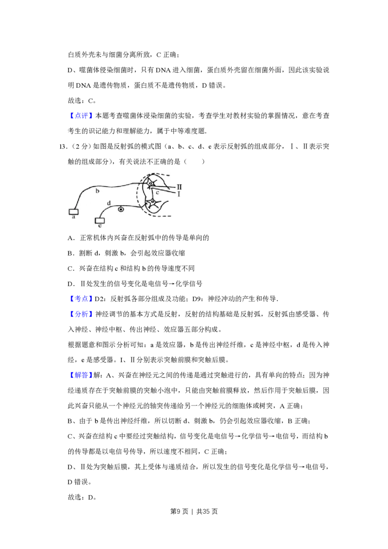 2011年高考生物试卷（江苏）（解析卷）_生物历年高考真题_新&middot;PDF版2008-2025&middot;高考生物真题_生物（按试卷类型分类）2008-2025_自主命题卷&middot;生物（2008-2025）_江苏自主命题&middot;生物（2008-2025）