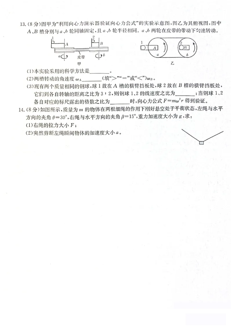 高三物理_2025年11月_251125福建省金太阳高三11月第一学期半期联考（全科）（26-10-105C）_1209215425_试卷