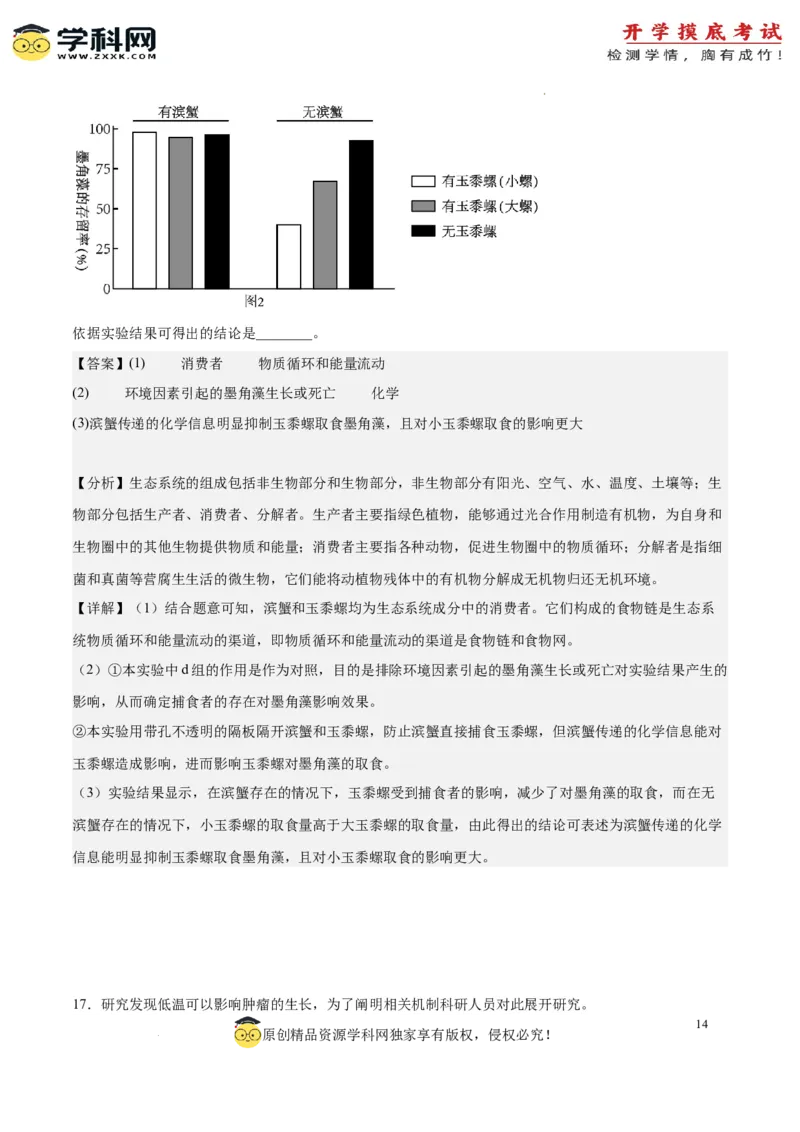 生物（北京卷）（全解全析）_2024届新高三开学摸底考试卷_生物-2024届新高三开学摸底考试卷_生物-2024届新高三开学摸底考试卷（北京卷）