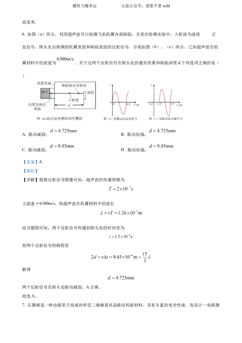 精品解析：2024年高考江西卷物理真题（解析版）_高考真题全网收集_物理_2024年新高考江西卷物理高考真题解析（参考版）（第1，3，4，5，15题）