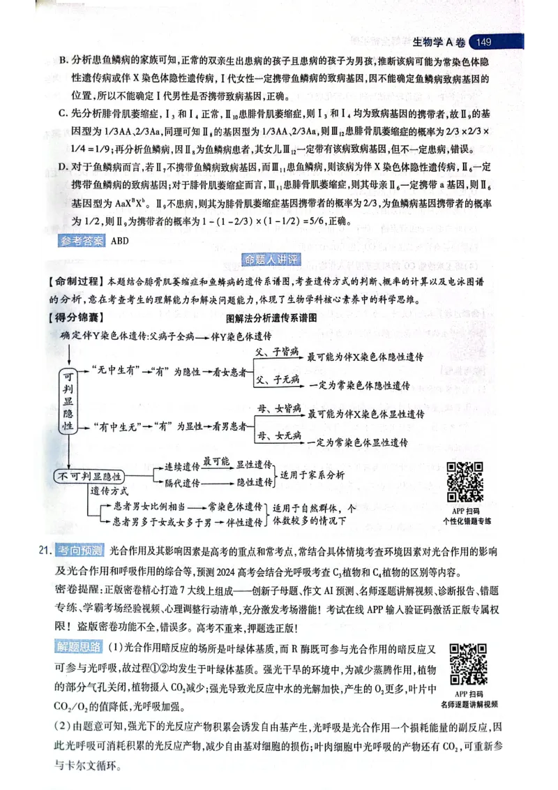 天星押题卷生物AB卷答案_2024高考押题卷_12024天星全系列_@@@天星临考押题密卷汇总重复_2024年tx高考临考押题密卷黑龙江专版_答案