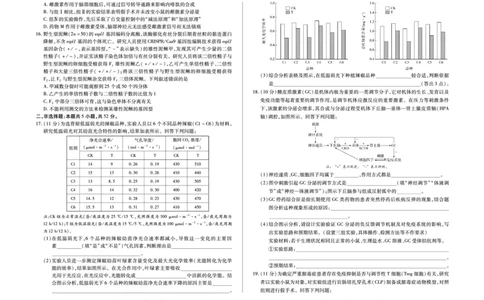 生物学A卷高三小高考(三)(1)_2026年1月_260114河南省多校小高考2025-2026学年高三上学期素质评价（三）（全）_河南省多校小高考2025-2026学年高三上学期素质评价（三）生物A卷试题