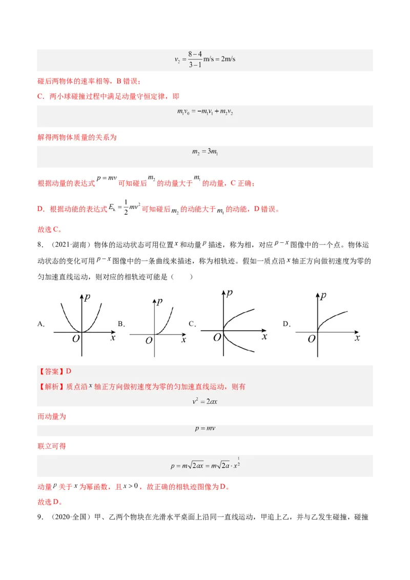 专题31动量的图像问题（解析卷）-十年（2014-2023）高考物理真题分项汇编（全国通用）_近10年高考真题汇编（必刷）_十年（2014-2024）高考物理真题分项汇编（全国通用）
