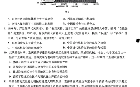 重庆市巴蜀中学2025届高考适应性月考卷（八）历史_2025年5月_250504重庆市巴蜀中学2025届高考适应性月考卷（八）（全科）