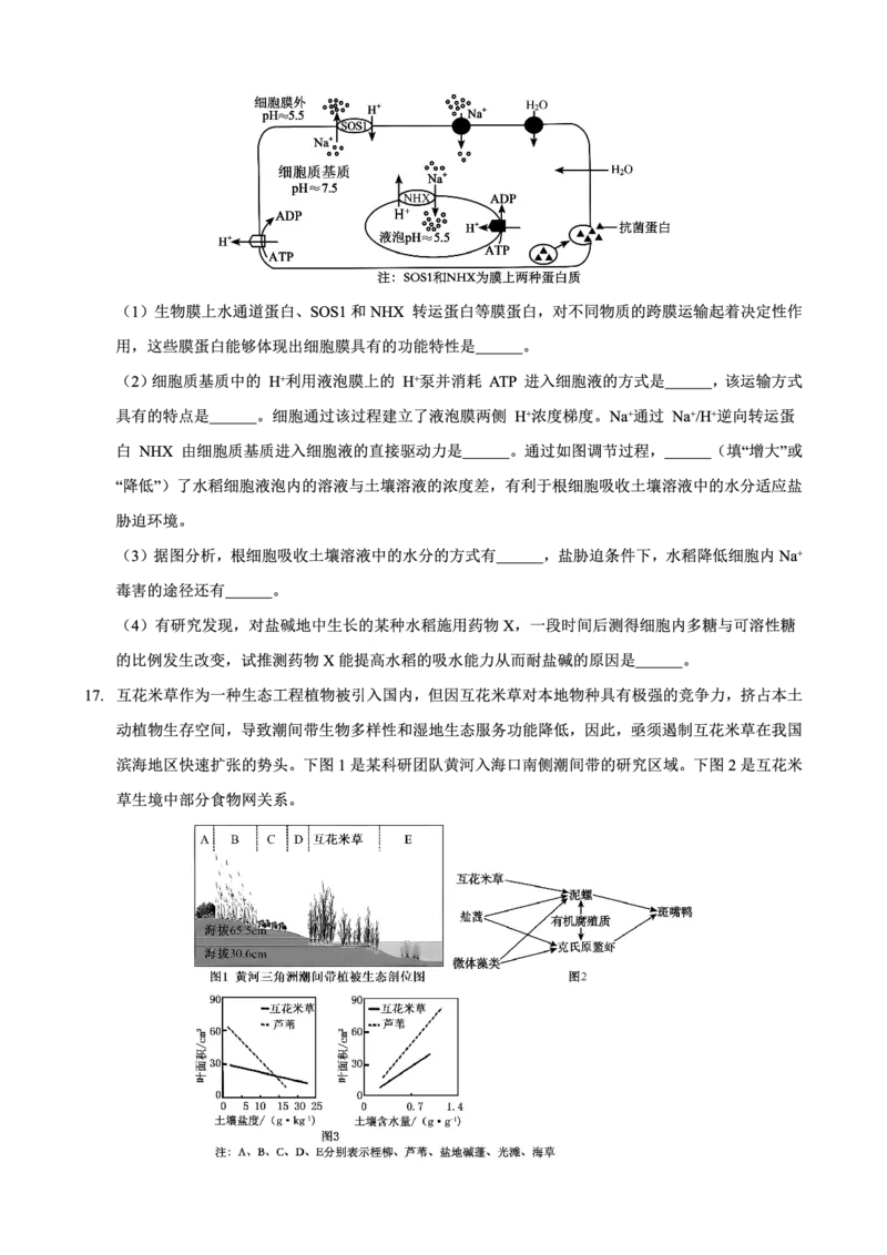 重庆市西北狼教育联盟2026届高三上学期开学学情诊断生物试题卷+答案_2025年9月_250915重庆市西北狼教育联盟2026届高三上学期开学学情诊断（全科）
