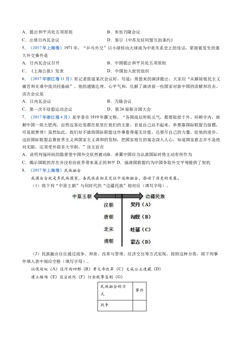 专题19选择性必修一：国家制度与社会治理（原卷卷）_近10年高考真题汇编（必刷）_十年（2014-2024）高考历史真题分项汇编（全国通用）