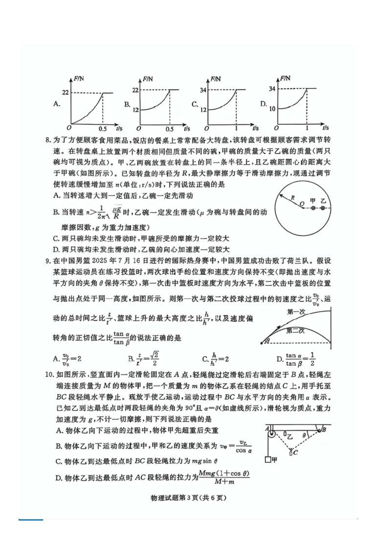 辽宁省名校联盟2025-2026年高三10月联考物理试卷+答案_2025年10月_251009辽宁省名校联盟2025-2026年高三10月联考