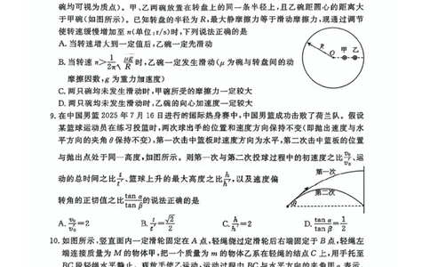辽宁省名校联盟2025-2026年高三10月联考物理试卷+答案_2025年10月_251009辽宁省名校联盟2025-2026年高三10月联考
