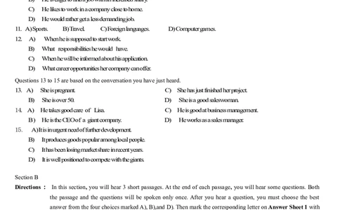 2015年6月大学英语四级真题（三）_英语四六级整合_英语四六级真题版本二此版为主此文件夹会持续更新_四级真题_1.四级真题+答案解析+听力音频(1989-2025)_2015年_2015年06月CET4
