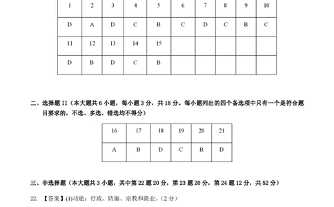 备战2024年高考历史模拟卷07（浙江专用）（参考答案）_2024高考押题卷_92024赢在高考全系列_（通用版）2024《赢在高考&middot;黄金预测卷》（九科全）各八套