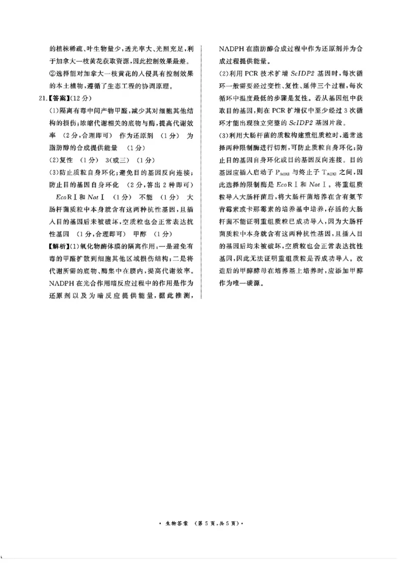 生物答案(1)(1)_2026年1月_260115河南省青桐鸣大联考2025-2026学年高三上学期1月月考（全科）_河南省青桐鸣大联考2025-2026学年高三上学期1月月考生物试题含答案
