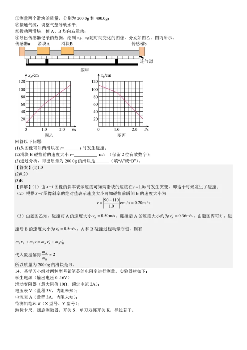 山东物理-答案-p_近10年高考真题汇编（必刷）_2024年高考真题_高考真题（截止6.29）_山东卷副科（6科全）