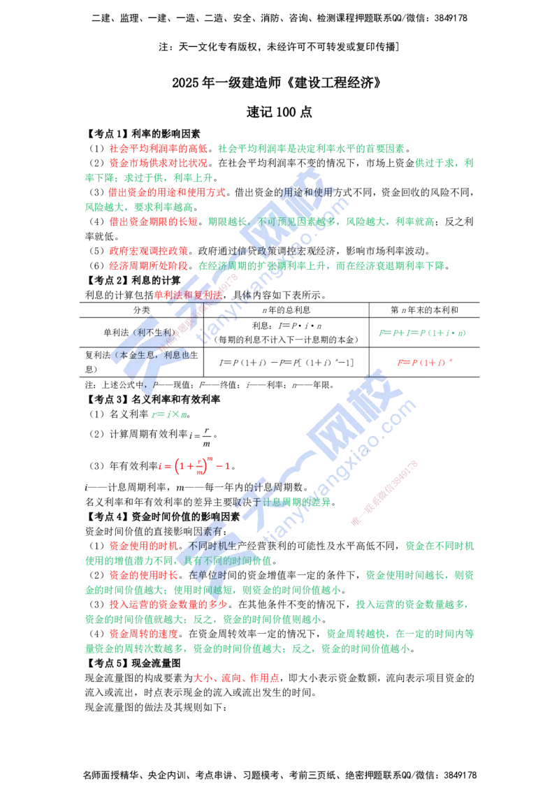 KL-经济-速记100点_2026年一级建造师_2026年一建经济_2025年一建经济SVIP_05-考前密训✿央企特训✿机构普押_23-经济《考前背多分+速记100点》KL