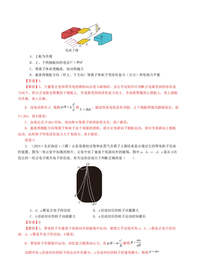 专题10磁场-2024年高考真题和模拟题物理分类汇编（教师卷）_近10年高考真题汇编（必刷）_十年（2014-2024）高考物理真题分项汇编（全国通用）