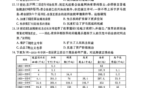 历史_2023年9月_01每日更新_22号_2024届湖北省黄冈市高三上学期9月调研考试_湖北省黄冈市2024届高三上学期9月调研考试历史