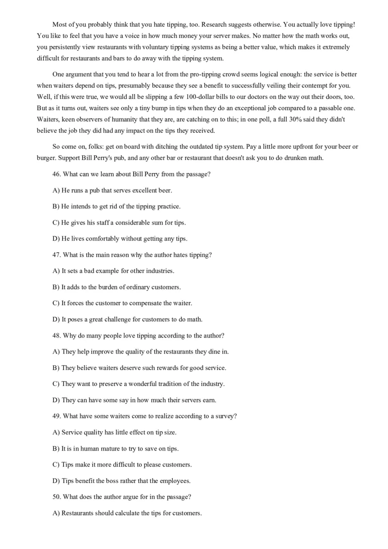 2016年12月四级真题（第一套）_英语四六级整合_英语四六级真题版本二此版为主此文件夹会持续更新_四级真题_1.四级真题+答案解析+听力音频(1989-2025)_2016年_2016年12月CET4_02、真题word版