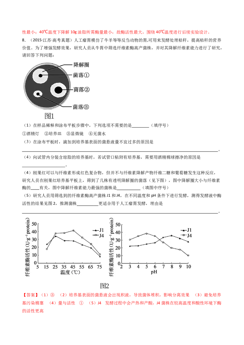 专题23发酵工程（解析卷）_近10年高考真题汇编（必刷）_十年（2014-2024）高考生物真题分项汇编（全国通用）_十年（2014-2023）高考生物真题分项汇编（全国通用）
