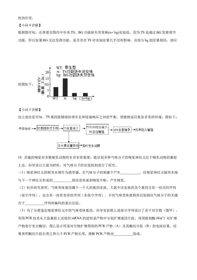 精品解析：2024年北京高考真题生物试卷（解析版）_高考真题全网收集_生物学_2024年新高考北京卷生物高考真题解析（参考版）