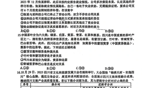 政治-四川省绵阳市2023级(2026届)高三第二次诊断考试（A卷）(1)_2026年1月_260124四川省绵阳市2023级(2026届)高三第二次诊断考试（A卷）（全科）