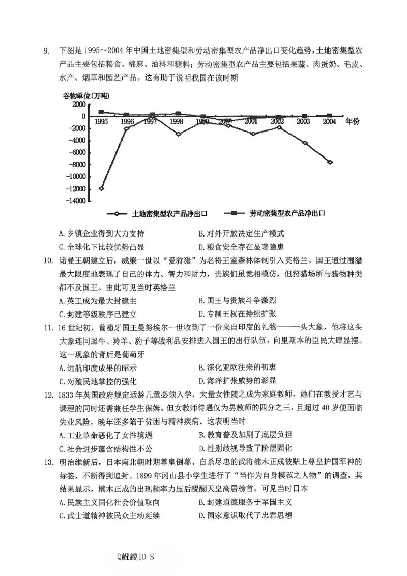 历史主城五区26届高三一诊试卷和答案(1)_2026年1月_260129重庆市主城五区高2026届学业质量调研抽测（重庆九龙坡一诊）（全科）