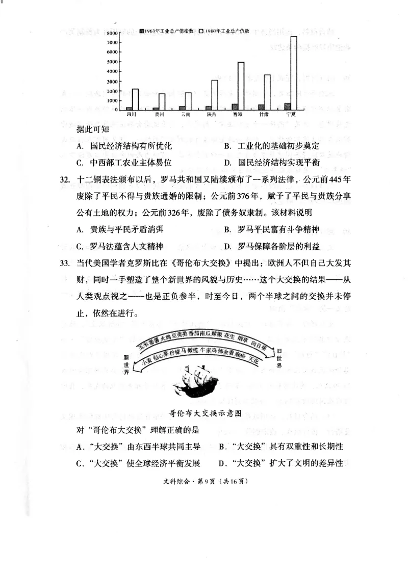 四川省巴中市2024届高三上学期&ldquo;零诊&rdquo;考试文综(1)_2023年8月_028月合集_2024届四川省巴中市普通高中高三上学期&ldquo;零诊&rdquo;考试