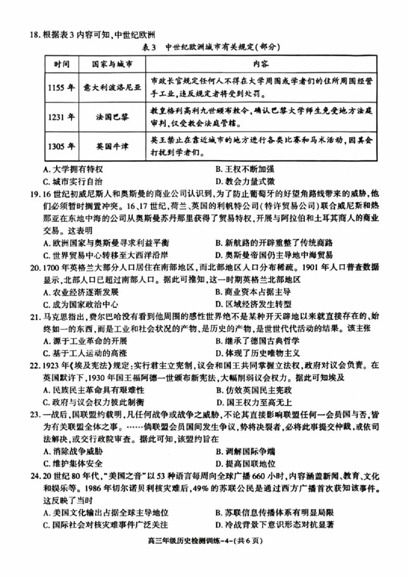 陕西省榆林市2026届高三年级检测训练历史(1)_2026年1月_260124陕西省榆林市2026届高三年级检测训练（榆林二模）