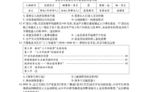 安徽六校教研高三上（开学考）-历史试题+答案(1)_2023年9月_029月合集_2024届安徽省六校教育研究会高三入学考试