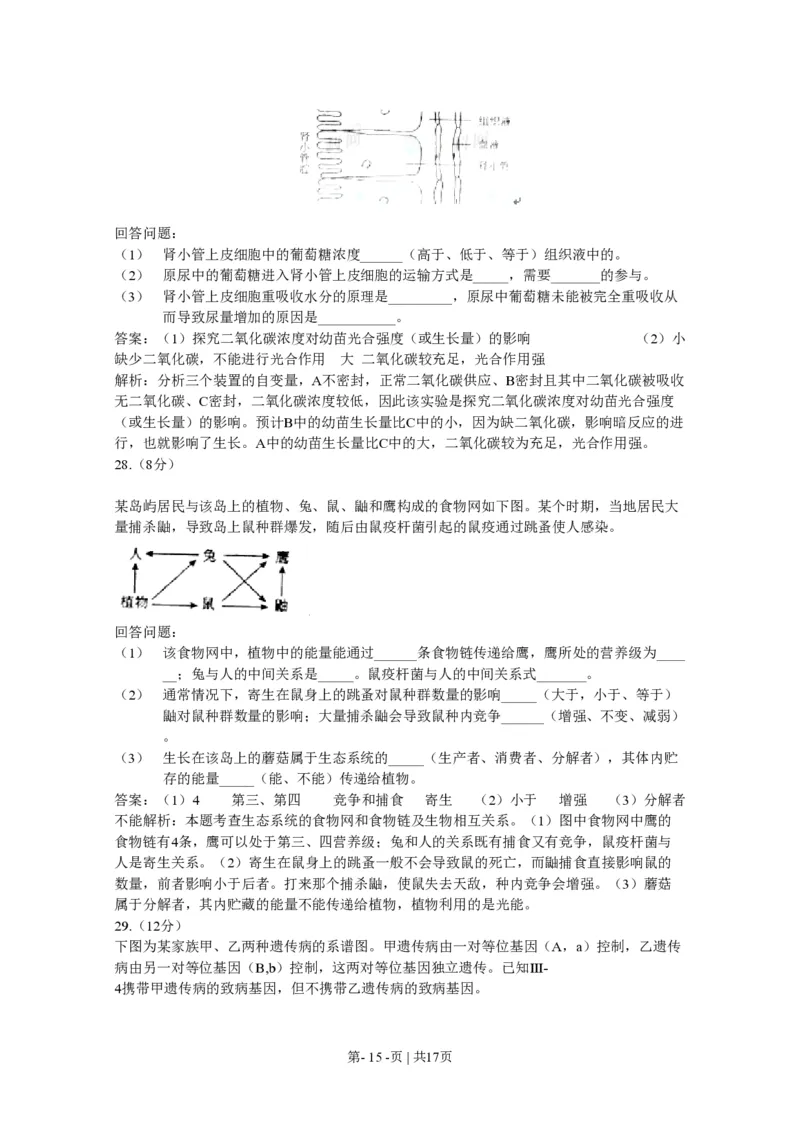 2011年高考生物试卷（海南）（解析卷）_生物历年高考真题_新&middot;PDF版2008-2025&middot;高考生物真题_生物（按试卷类型分类）2008-2025_自主命题卷&middot;生物（2008-2025）_海南自主命题&middot;生物（2008-2024）