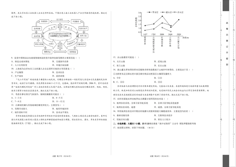地理（河北卷）（考试版）A3_2023高考押题卷_学易金卷-2023学科网押题卷（各科各版本）_2023学科网押题卷-学易金卷-地理_地理（河北卷）-学易金卷：2023年高考考前押题密卷