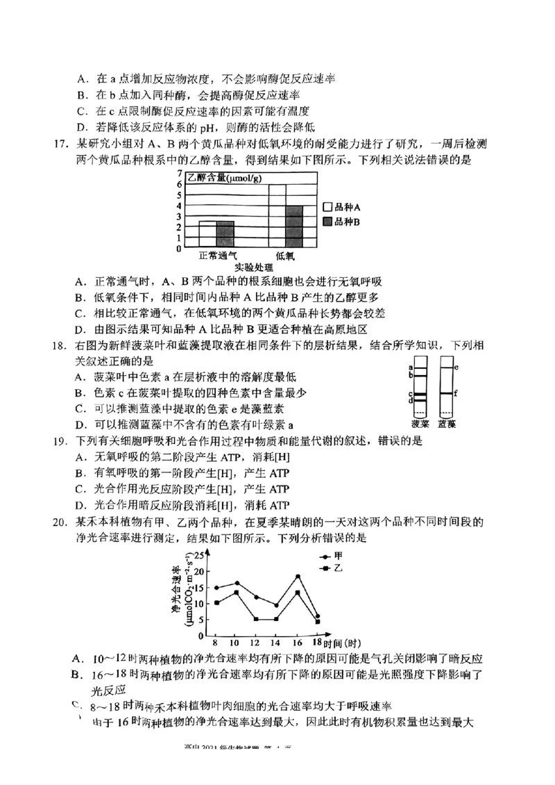 四川省成都市蓉城联盟2024届高三上学期开学考试生物(1)_2023年9月_029月合集_2024届四川省成都市蓉城联盟高三上学期开学考试