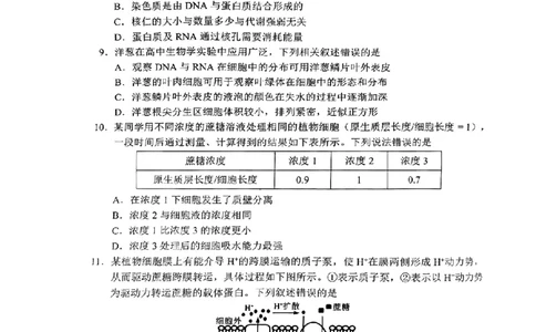 四川省成都市蓉城联盟2024届高三上学期开学考试生物(1)_2023年9月_029月合集_2024届四川省成都市蓉城联盟高三上学期开学考试