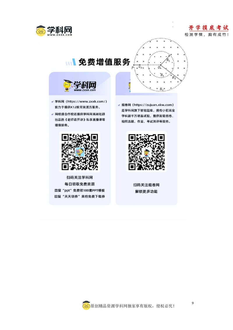 物理-2024届新高三开学摸底考试卷（七省新高考通用）(考试版)_2024届新高三开学摸底考试卷_物理-2024届新高三开学摸底考试卷_物理-2024届新高三开学摸底考试卷（七省新高考通用）