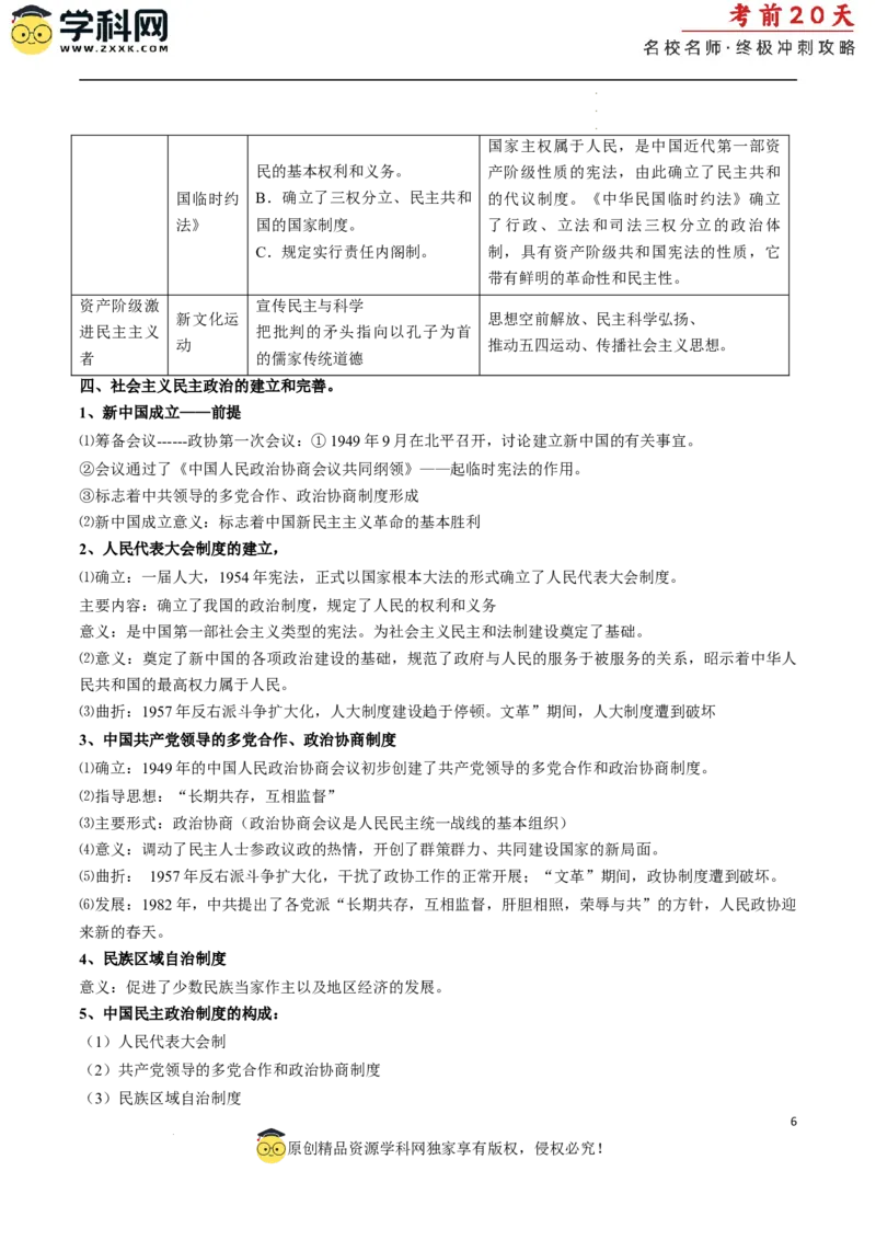 历史（二）（原卷版）_2024高考押题卷_62024学科网全系列_21学科网高考考前终极攻略_历史-2024年高考考前20天终极冲刺攻略_历史（二）-2024年高考考前20天终极冲刺攻略