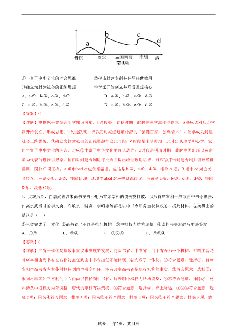 历史-2024届新高三开学摸底考试卷（北京专用）（全解全析）_2024届新高三开学摸底考试卷_历史-2024届新高三开学摸底考试卷_历史-2024届新高三开学摸底考试卷（北京专用）